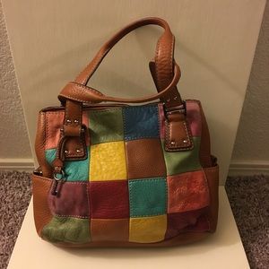 fossil patchwork purse